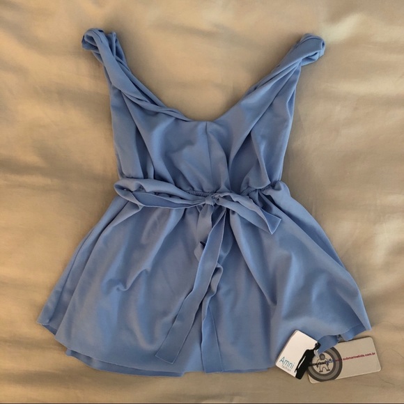 NWT! Submarine Blue Twist Front Top, Size 8/10 - Picture 3 of 9